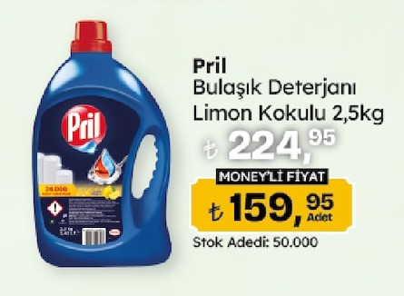 Pril Bulaşık Deterjanı Limon Kokulu 2,5Kg