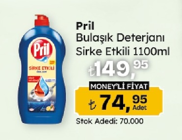 Pril Bulaşık Deterjanı Sirke Etkili 1100Ml