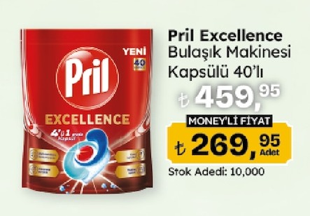 Pril Excellence Bulasik Makinesi Kapsülü 40'Lı