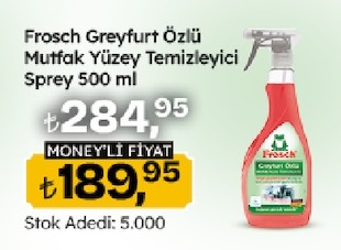 Frosch Greyfurt Özlü Mutfak Yüzey Temizleyici Sprey 500 Ml