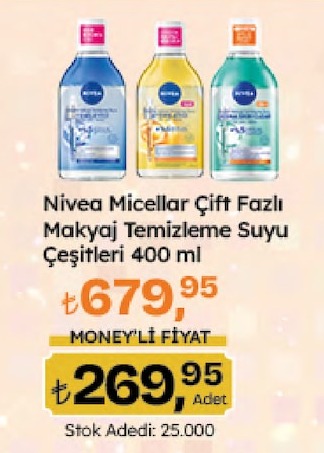 Nivea Micellar Çift Fazlı Makyaj Temizleme Suyu Çeşitleri 400 Ml