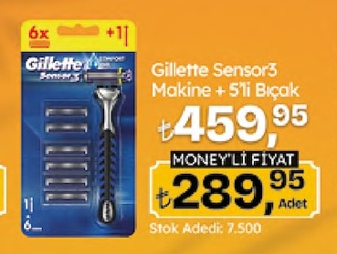 Gillette Sensor 3 Makine + 5'Li Bıçak