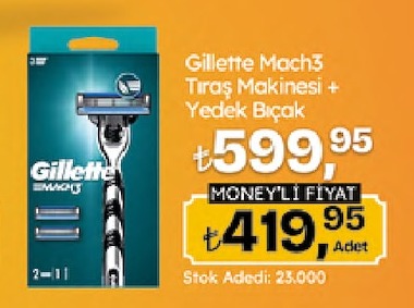 Gillette Mach 3 Tıraş Makinesi + Yedek Bıçak