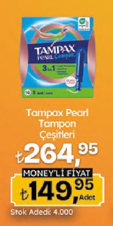 Tampax Pearl Tampon Çeşitleri 5 Adet