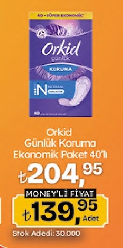 Orkid Günlük Koruma Ekonomik Paket 40'Lı