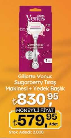 Gillette Venus Sugarberry Tıraş Makinesi + Yedek Başlık