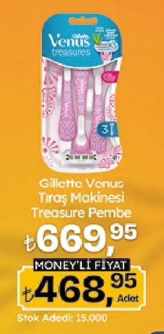 Gillette Venus Tıraş Makinesi Treasure Pembe