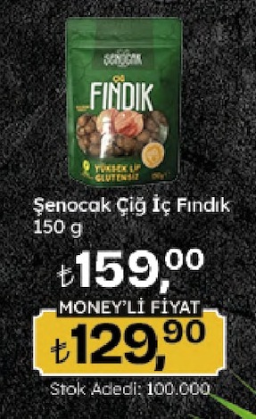 Şenocak Çiğ İç Fındık 150 G