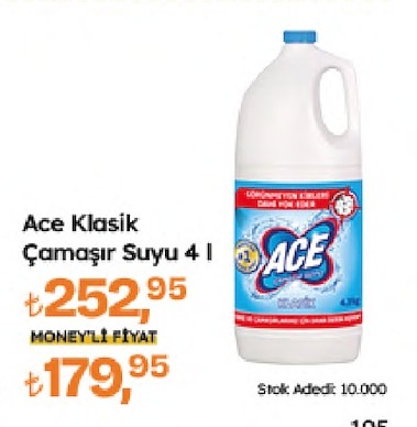 Ace Klasik Çamaşır Suyu 4 L