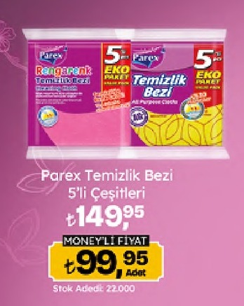 Parex Temizlik Bezi 5'Li Çeşitler
