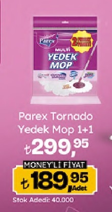 Parex Tornado Yedek Mop 1+1 2 Adet