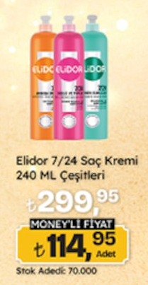 Elidor 7/24 Saç Kremi 240 Ml Çeşitleri
