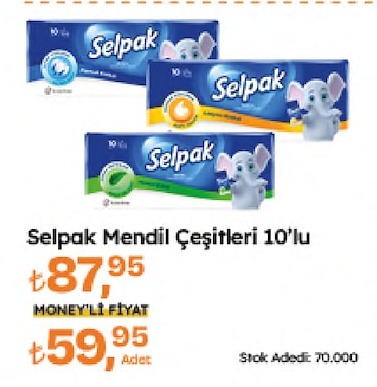 Selpak Mendil Çeşitleri 10'Lu
