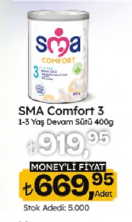 Sma Comfort 3 1-3 Yaş Devam Sütü 400G