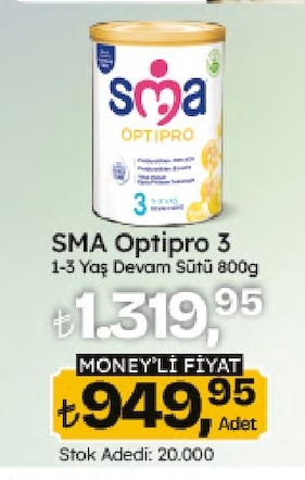 Sma Optipro 3 1-3 Yaş Devam Sütü 800G