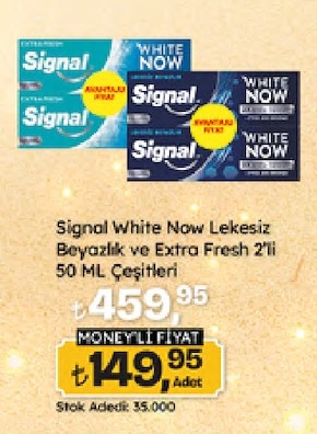 Signal White Now Lekesiz Beyazlık Ve Extra Fresh 2'Li 50 Ml Çeşitleri