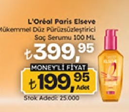 L'Oreal Paris Elseve Mükemmel Düz Pürüzsüzleştirici Saç Serumu 100 Ml