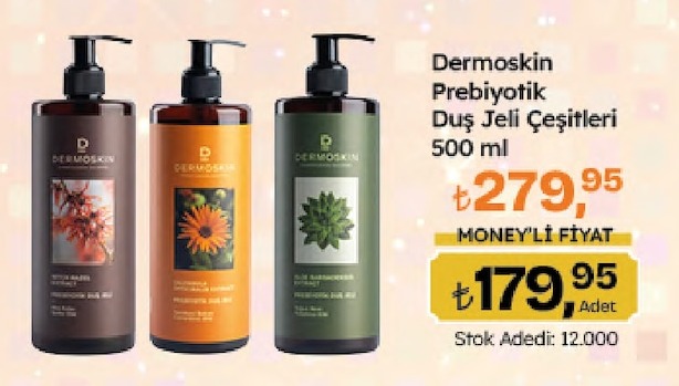 Dermoskin Prebiyotik Duş Jeli Çeşitleri 500 Ml