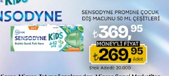 Sensodyne Promine Çocuk Diş Macunu 50 Ml Çeşitleri