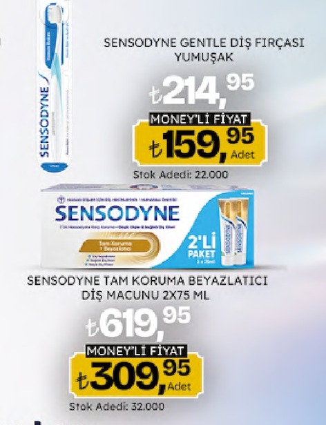 Sensodyne Gentle Diş Fırçası Yumuşak Ve Sensodyne Tam Koruma Beyazlatıcı Diş Macunu 2X75 Ml