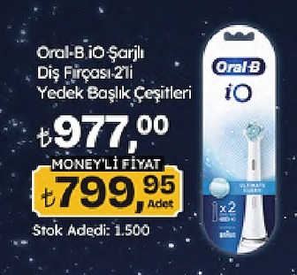Oral-B İo Şarjli Diş Fırçası-2Li Yedek Başlık