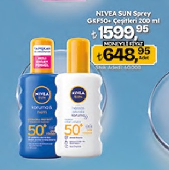 Nivea Sun Sprey Gkf50+ Çeşitleri 200 Ml