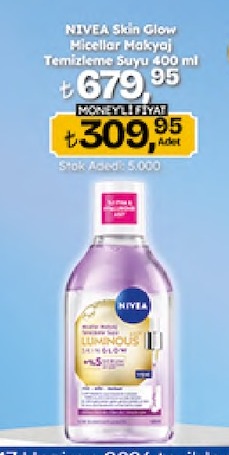 Nivea Skin Glow Micellar Makyaj Temizleme Suyu 400Ml
