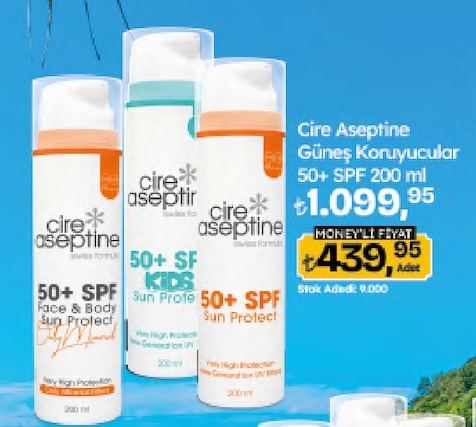 Cire Aseptine Güneş Koruyucular 50+ Spf 200 Ml