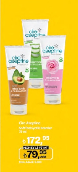 Cire Aseptine Soft Prebiyotik Kremler 75 Ml