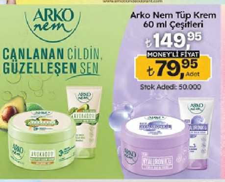 Arko Nem Tüp Krem 60 Ml Çeşitleri