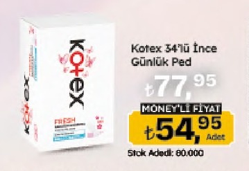 Kotex 34'Lü İnce Günlük Ped
