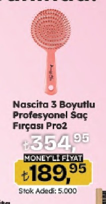 Nascıta 3 Boyutlu Profesyonel Saç Fırçası Pro2 1 Adet
