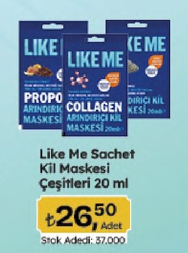 Like Me Sachet Kil Maskesi Çeşitleri 20 Ml