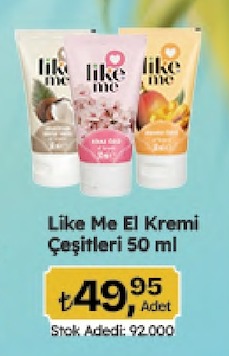 Like Me El Kremi Çeşitleri 50 Ml