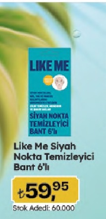 Like Me Siyah Nokta Temizleyici Bant 6'Lı