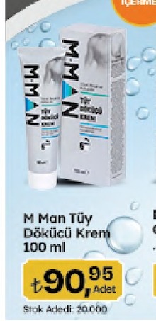 M Man Tüy Dökücü Krem 100 Ml