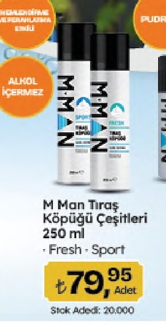 M Man Tıraş Köpüğü Çeşitleri 250 Ml