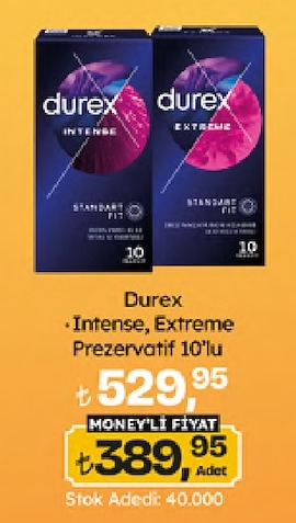 Durex Intense, Extreme Prezervatif 10'Lu