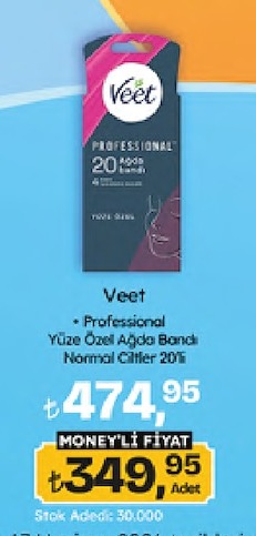 Veet Professional Yüze Özel Ağda Bandı Normal Ciltler 20 Adet