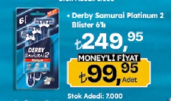 Derby Samurai Platinum 2 
 Blister 6'Lı
