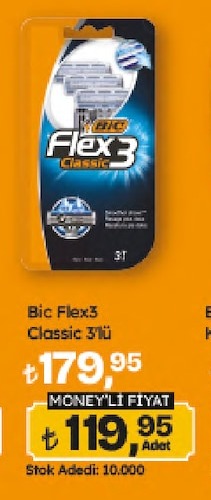 Bic Flex3 Classic 3'Lü
