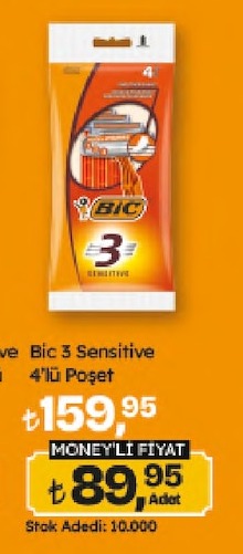 Bic 3 Sensitive 4'Lü Poşet