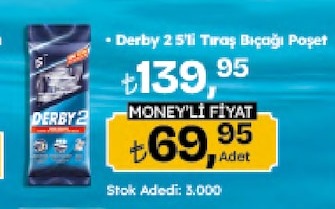 Derby 2 25'Li Tıraş Bıçağı Poşet