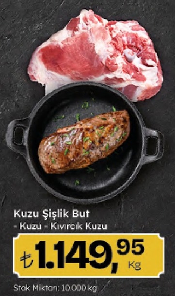Kuzu Şişlik But - Kuzu Kıvırcık Kuzu 1 Kg