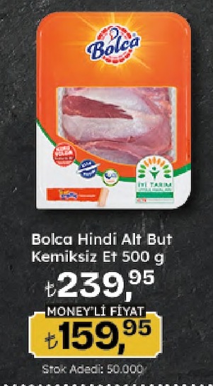 Bolca Hindi Alt But Kemiksiz Et 500 G