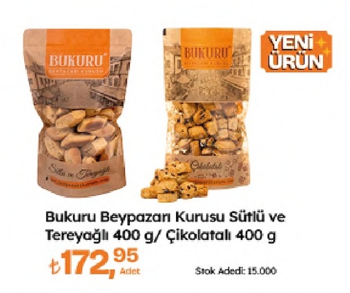 Bukuru Beypazari Kurusu Sütlü Ve Tereyağlı 400 G / Çikolatali 400 G