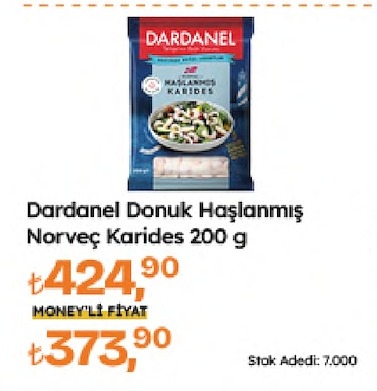 Dardanel Donuk Haşlanmış Norveç Karides 200 G