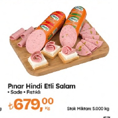 Pınar Hindi Etli Salam Söde Fıstıklı