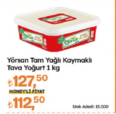 Yörsan Tam Yağlı Kaymaklı Tava Yoğurt 1 Kg