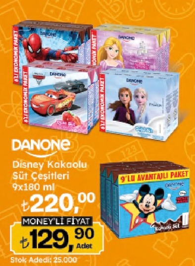 Danone Disney Kakaolu Süt Çeşitleri 9X180Ml